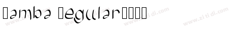 Mamba Regular字体转换